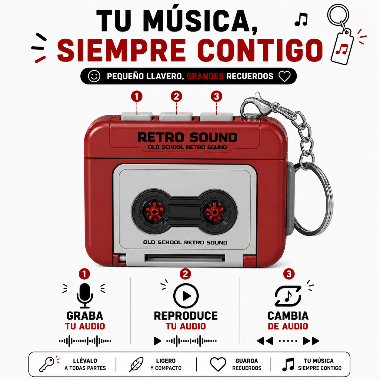Llavero Cassette Retro™